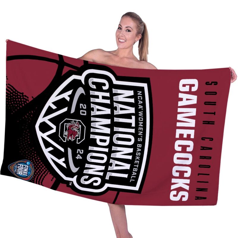 South Carolina Gamecocks Womens Basketball Rectangle Beach Towel WBT1133 1